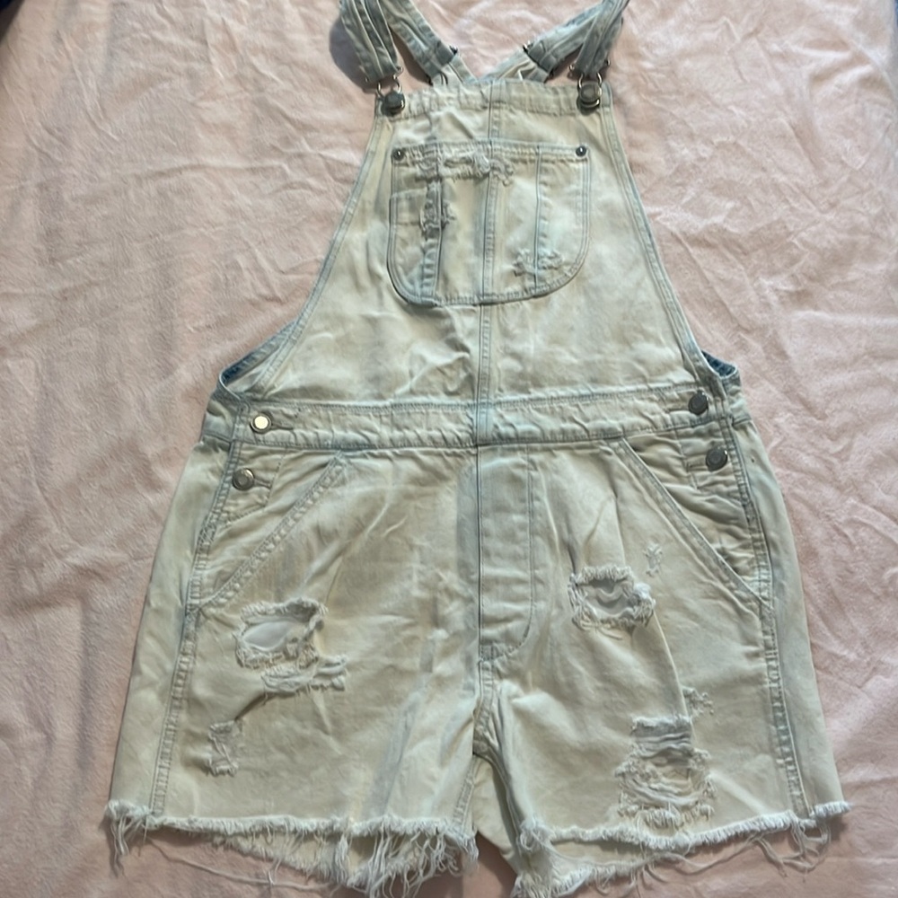 AE women’s short denim overalls